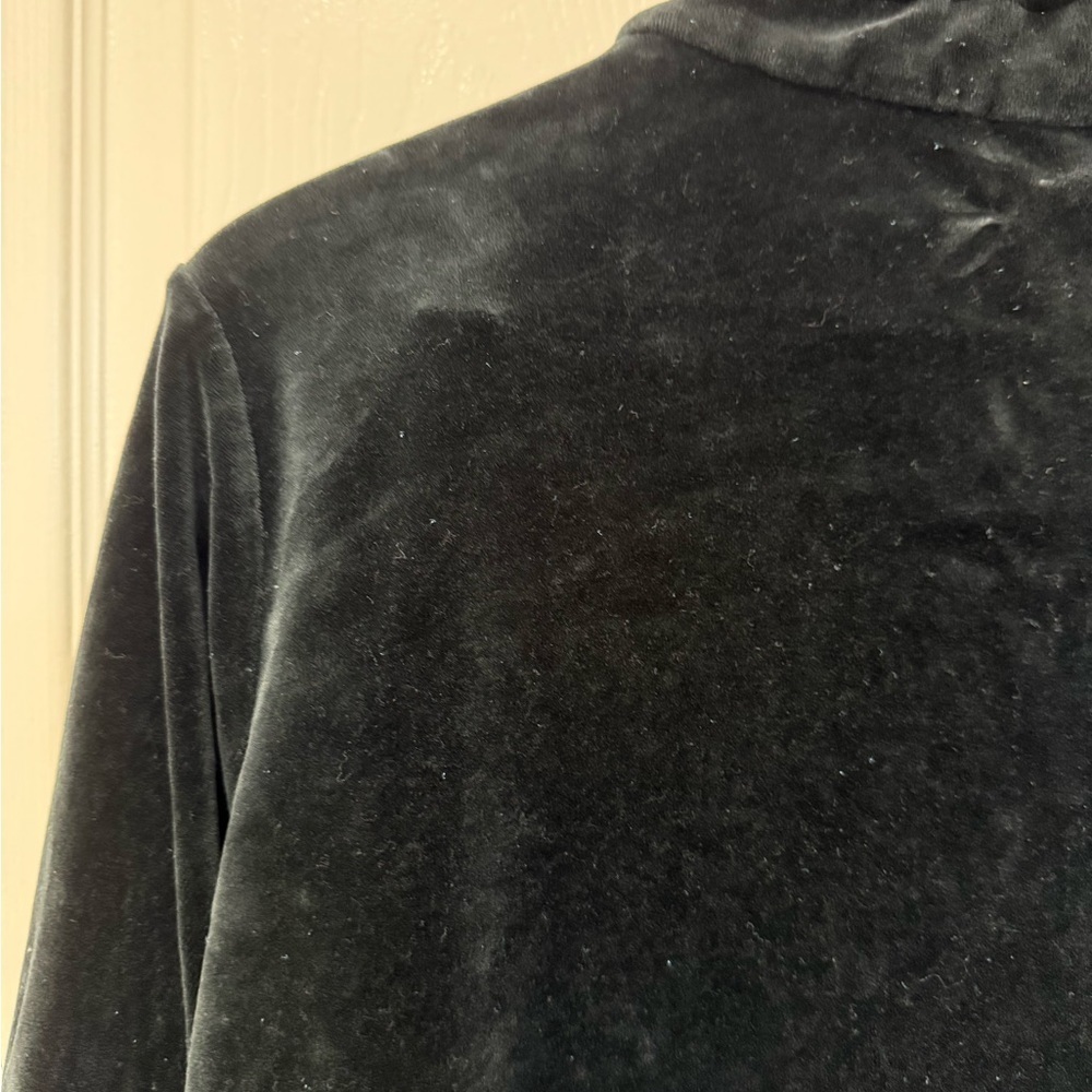 Coldwater Creek Jacket Women’s Black Velvet Full Zip Jacket SIZE 2X - Picture 4 of 11
